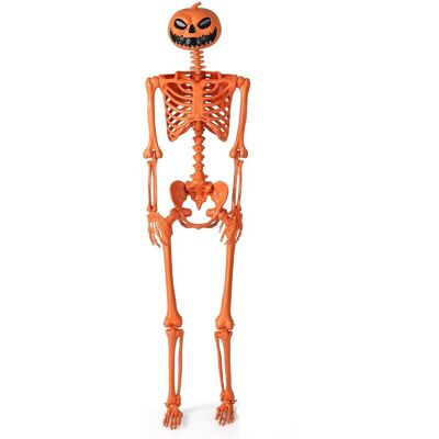 Costway Halloween Deko Skelett Orange 158 cm Costway Halloween Deko Skelett Orange 158 cm
