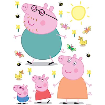 Sanders & Sanders Wandtattoo Peppa Wutz Multicolor 85 x 65 cm 601359 Sanders & Sanders Wandtattoo Peppa Wutz Multicolor 85 x 65 cm 601359
