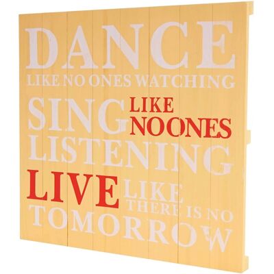 MCW Wandschild Dance Shabby-Look Vintage 60x60cm Gelb MCW Wandschild Dance Shabby-Look Vintage 60x60cm Gelb