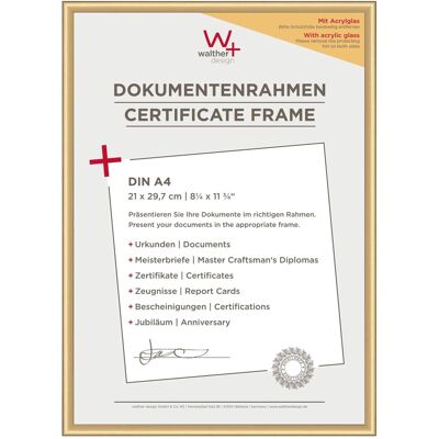 walther design New Lifestyle Kunststoff Bilderrahmen Kunstglas 21x29,7 cm Gold walther design New Lifestyle Kunststoff Bilderrahmen Kunstglas 21x29,7 cm Gold