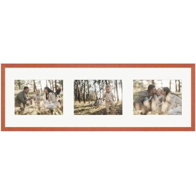 WANDStyle Galerierahmen G950 in Kirschbaum-Optik 23 x 70 cm für 3 Bilder im Format 13 x 18 cm WANDStyle Galerierahmen G950 in Kirschbaum-Optik 23 x 70 cm für 3 Bilder im Format 13 x 18 cm