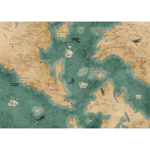 Fototapete KOMAR Old Travel Map - 350x250cm Fototapete KOMAR Old Travel Map - 350x250cm