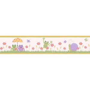 Bricoflor Pastell Bordüre für Kinderzimmer Selbstklebend Tapetenbordüre mit Tier Motiv Ideal für Babyzimmer Vinyl Vliestapete mit Fröschen und Blumen Bricoflor Pastell Bordüre für Kinderzimmer Selbstklebend Tapetenbordüre mit Tier Motiv Ideal für Babyzimmer Vinyl Vliestapete mit Fröschen und Blumen