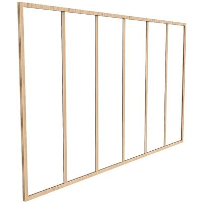 Vente-unique Glaswand Bayview Naturfarben Hell 180 cm Vente-unique Glaswand Bayview Naturfarben Hell 180 cm
