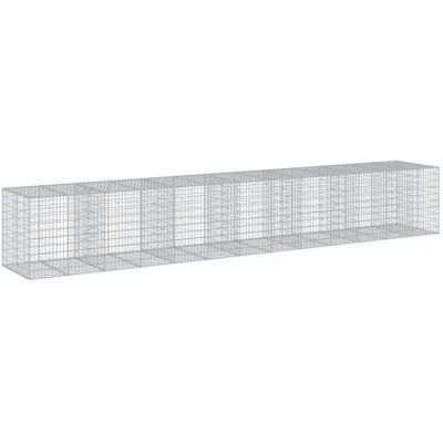 vidaXL Gabionen mit Abdeckung - 650x100x100 cm - Gartendekoration vidaXL Gabionen mit Abdeckung - 650x100x100 cm - Gartendekoration