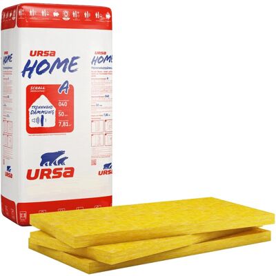 Ursa Home Trennwandplatte 50 mm Glaswolle WLG 040 Ursa Home Trennwandplatte 50 mm Glaswolle WLG 040