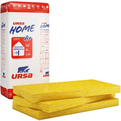 Ursa Home Trennwandplatte aus Glaswolle WLG 040 80 mm Ursa Home Trennwandplatte aus Glaswolle WLG 040 80 mm