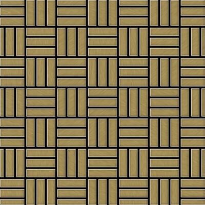 ALLOY Mosaik Fliese Massiv Metall Titan Gebürstet Gold 1,6mm Stark Basketweave-ti-gb 1 Paket mit 10 Matten 0,82 m2 Gold ALLOY Mosaik Fliese Massiv Metall Titan Gebürstet Gold 1,6mm Stark Basketweave-ti-gb 1 Paket mit 10 Matten 0,82 m2 Gold