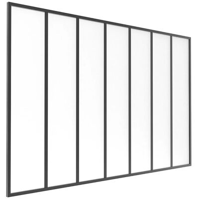Vente-unique Glaswand Bayview Schwarz 210 cm Vente-unique Glaswand Bayview Schwarz 210 cm