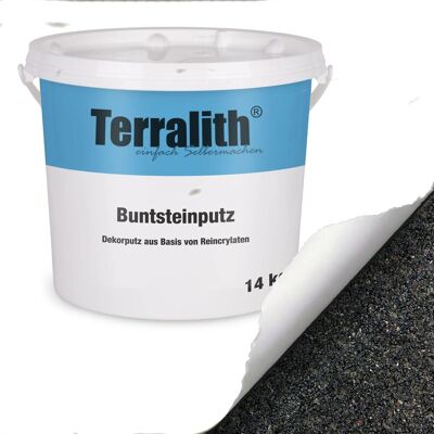 Terralith Buntsteinputz Mosaikputz 2mm 14 kg BSP81 Anthrazit Terralith Buntsteinputz Mosaikputz 2mm 14 kg BSP81 Anthrazit