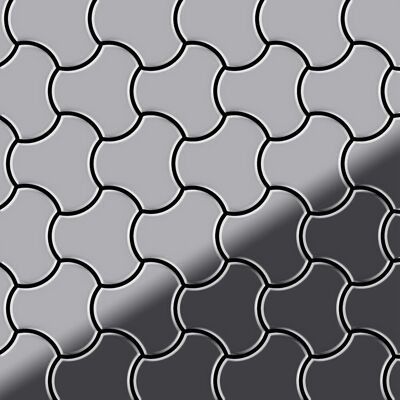ALLOY Mosaik Fliese Massiv Metall Edelstahl Hochglanz Grau 1,6mm Ubiquity-s-s-m 1 Paket mit 10 Matten 0,75 m2 Grau ALLOY Mosaik Fliese Massiv Metall Edelstahl Hochglanz Grau 1,6mm Ubiquity-s-s-m 1 Paket mit 10 Matten 0,75 m2 Grau