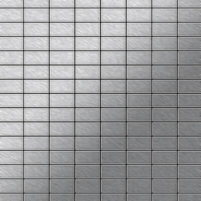 ALLOY Mosaik Fliese Massiv Metall Edelstahl Marine Gebürstet Grau Bauhaus-s-s-mb 1 Paket mit 10 Matten 1,05 m2 Grau ALLOY Mosaik Fliese Massiv Metall Edelstahl Marine Gebürstet Grau Bauhaus-s-s-mb 1 Paket mit 10 Matten 1,05 m2 Grau