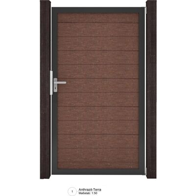 GroJa Solid Steckzaun Tor Universal-DIN Terra Sondermaß bis max. 150x180cm GroJa Solid Steckzaun Tor Universal-DIN Terra Sondermaß bis max. 150x180cm