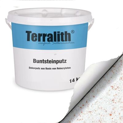 Terralith Buntsteinputz Mosaikputz 2mm 14 kg BSP125 Weiss Orange Terralith Buntsteinputz Mosaikputz 2mm 14 kg BSP125 Weiss Orange