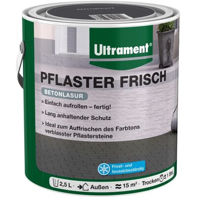 Ultrament Betonlasur Pflaster Frisch Anthrazit 2,5, Ultrament Betonlasur Pflaster Frisch Anthrazit 2,5,