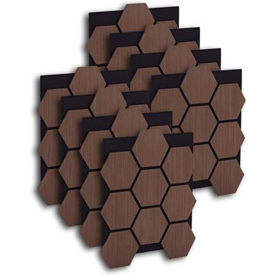 Homestyle4u Akustikpaneele 8 Wandpaneele Holz Hexagon 76 x 62 cm Stück Braun Homestyle4u Akustikpaneele 8 Wandpaneele Holz Hexagon 76 x 62 cm Stück Braun