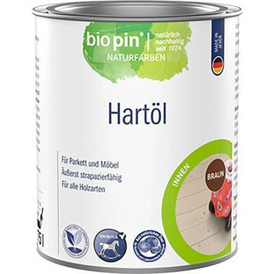 Biopin Hartöl Braun seidenglänzend 750 ml Biopin Hartöl Braun seidenglänzend 750 ml