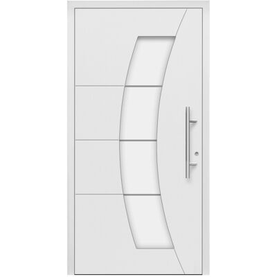 Splendoor Moderno Aluminium-Haustür Moderno M340/P 110 x 210 cm Weiß Anschlag Rechts Splendoor Moderno Aluminium-Haustür Moderno M340/P 110 x 210 cm Weiß Anschlag Rechts