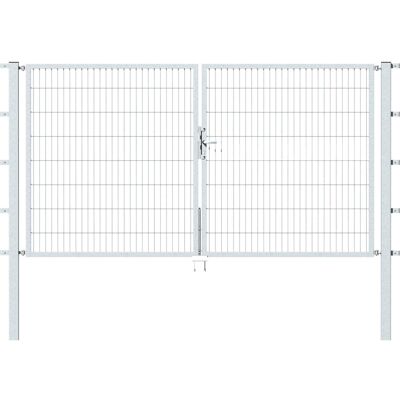 - Metallzaun Doppeltor für Doppelstabmatte Feuerverzinkt 180 cm x 300 cm - Metallzaun Doppeltor für Doppelstabmatte Feuerverzinkt 180 cm x 300 cm