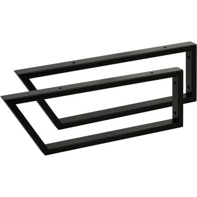 SOTECH 2 x Waschtischkonsole TWK500 500 x 150 mm Stahl Schwarz Matt Vorderseite 60 Grad Abgeschrägt SOTECH 2 x Waschtischkonsole TWK500 500 x 150 mm Stahl Schwarz Matt Vorderseite 60 Grad Abgeschrägt