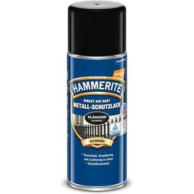 Hammerite Metall-Schutzlack-Spray Schwarz Glänzend 400 ml Hammerite Metall-Schutzlack-Spray Schwarz Glänzend 400 ml