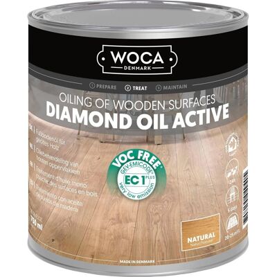 Woca Diamant Aktiv Öl Pflegeöl für Holzboden 0,75, Natur Woca Diamant Aktiv Öl Pflegeöl für Holzboden 0,75, Natur