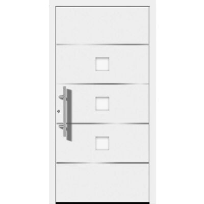 Splendoor Moderno Aluminium-Haustür Moderno M370/P 110 x 210 cm Weiß Anschlag Links Splendoor Moderno Aluminium-Haustür Moderno M370/P 110 x 210 cm Weiß Anschlag Links