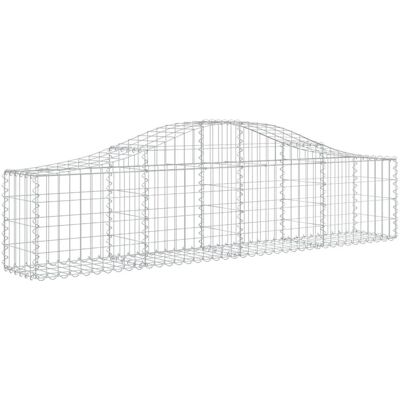 MAISONCHIC Gartenbogen-Gabionen 10 Stk, 200x30x40/60 cm MAISONCHIC Gartenbogen-Gabionen 10 Stk, 200x30x40/60 cm