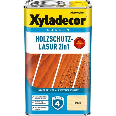 Xyladecor Holzschutz-Lasur 2in1 Transparent matt 2,5, Xyladecor Holzschutz-Lasur 2in1 Transparent matt 2,5,