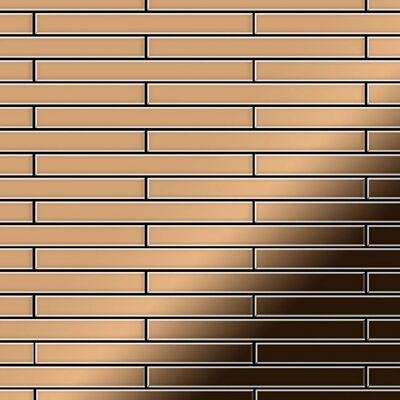 ALLOY Mosaik Fliese Massiv Metall Titan Hochglänzend Kupfer 1,6mm Stark Avenue-ti-am 1 Paket mit 10 Matten 0,74 m2 Kupfer ALLOY Mosaik Fliese Massiv Metall Titan Hochglänzend Kupfer 1,6mm Stark Avenue-ti-am 1 Paket mit 10 Matten 0,74 m2 Kupfer
