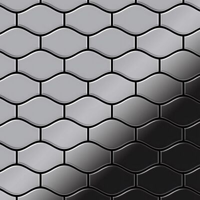 ALLOY Mosaik Fliese Massiv Metall Edelstahl Hochglanz Grau 1,6mm Karma-s-s-m 1 Paket mit 10 Matten 0,86 m2 Grau ALLOY Mosaik Fliese Massiv Metall Edelstahl Hochglanz Grau 1,6mm Karma-s-s-m 1 Paket mit 10 Matten 0,86 m2 Grau