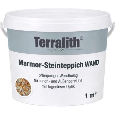 Terralith Marmor - Steinteppich Wand Mix Roma Fein für 1 m² Terralith Marmor - Steinteppich Wand Mix Roma Fein für 1 m²