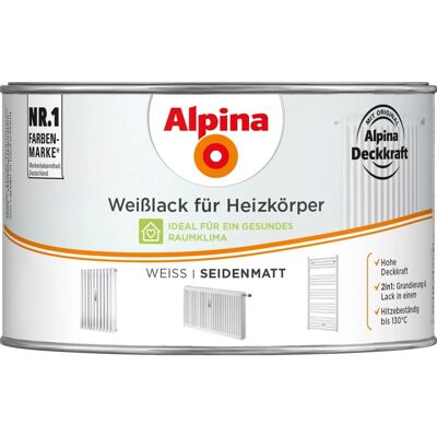 Alpina Weißlack für Heizkörper seidenmatt 300 ml Alpina Weißlack für Heizkörper seidenmatt 300 ml