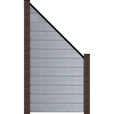 GroJa Steckzaun Solid Abgeschrägt 90 cm x 180/90 cm x 1,9 cm Steingrau GroJa Steckzaun Solid Abgeschrägt 90 cm x 180/90 cm x 1,9 cm Steingrau