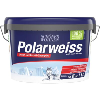 SCHÖNER WOHNEN-Farbe Schöner Wohnen Innen- und Wandfarbe Polarweiss Matt 1, SCHÖNER WOHNEN-Farbe Schöner Wohnen Innen- und Wandfarbe Polarweiss Matt 1,