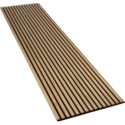 Denpanels Akustikpaneel Wandverkleidung Eiche Geölt MDF und Akustikfilz Schwarz 240 cm Denpanels Akustikpaneel Wandverkleidung Eiche Geölt MDF und Akustikfilz Schwarz 240 cm