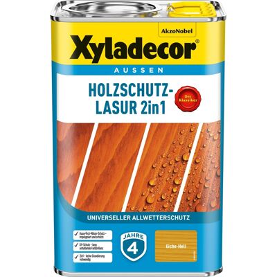 AkzoNobel - Xyladecor Holzschutzlasur Eiche Hell - 4l - Wood stain AkzoNobel - Xyladecor Holzschutzlasur Eiche Hell - 4l - Wood stain