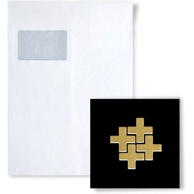 ALLOY Mosaik MUSTER S-Swiss Cross-BM Swiss Cross Messing Gewalzt ALLOY Mosaik MUSTER S-Swiss Cross-BM Swiss Cross Messing Gewalzt
