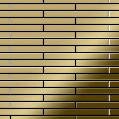 ALLOY Mosaik Fliese Massiv Metall Titan Hochglänzend Gold 1,6mm Stark Avenue-ti-gm 1 Paket mit 10 Matten 0,74 m2 Gold ALLOY Mosaik Fliese Massiv Metall Titan Hochglänzend Gold 1,6mm Stark Avenue-ti-gm 1 Paket mit 10 Matten 0,74 m2 Gold