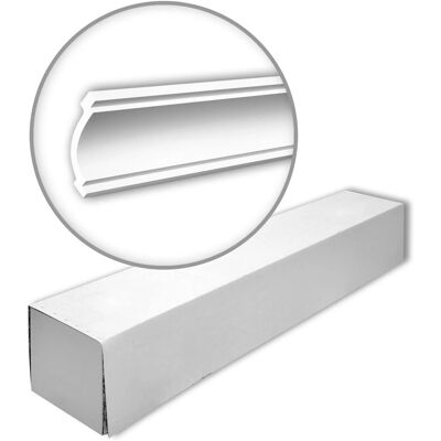 PROFHOME 150106 Eckleisten 1 Karton Set mit 14 Zierleisten 28 m Weiß PROFHOME 150106 Eckleisten 1 Karton Set mit 14 Zierleisten 28 m Weiß