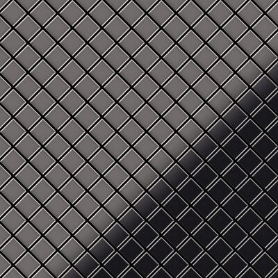ALLOY Mosaik Fliese Massiv Metall Titan Hochglanz Dunkelgrau 1,6mm Diamond-ti-sm 1 Paket mit 10 Matten 0,91 m2 Grau ALLOY Mosaik Fliese Massiv Metall Titan Hochglanz Dunkelgrau 1,6mm Diamond-ti-sm 1 Paket mit 10 Matten 0,91 m2 Grau