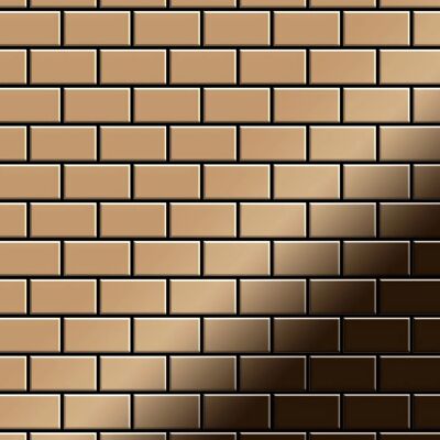 ALLOY Mosaik Fliese Massiv Metall Titan Hochglänzend Kupfer 1,6mm Stark House-ti-am 1 Paket mit 10 Matten 0,98 m2 Kupfer ALLOY Mosaik Fliese Massiv Metall Titan Hochglänzend Kupfer 1,6mm Stark House-ti-am 1 Paket mit 10 Matten 0,98 m2 Kupfer