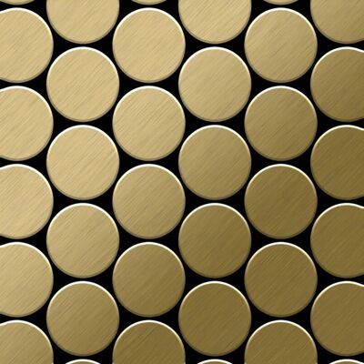 ALLOY Mosaik Fliese Massiv Metall Titan Gebürstet Gold 1,6mm Stark Medallion-ti-gb, 1 Paket mit 10 Matten 0,73 m2 Gold ALLOY Mosaik Fliese Massiv Metall Titan Gebürstet Gold 1,6mm Stark Medallion-ti-gb, 1 Paket mit 10 Matten 0,73 m2 Gold