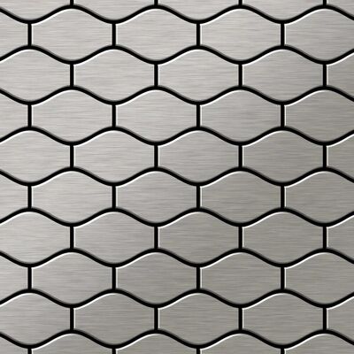 ALLOY Mosaik Fliese Massiv Metall Edelstahl Marine Gebürstet Grau 1,6mm Karma-s-s-mb, 1 Paket mit 10 Matten 0,86 m2 Grau ALLOY Mosaik Fliese Massiv Metall Edelstahl Marine Gebürstet Grau 1,6mm Karma-s-s-mb, 1 Paket mit 10 Matten 0,86 m2 Grau