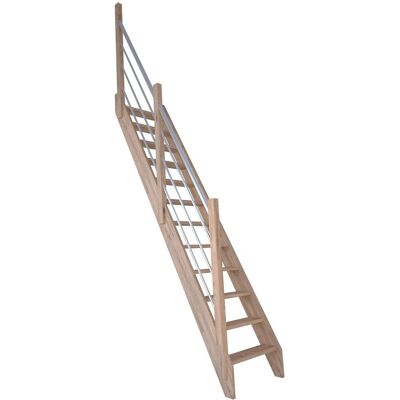 STARWOOD Raumspartreppe - Eiche 3000, Holz-Edelstahl, 12 Stufen STARWOOD Raumspartreppe - Eiche 3000, Holz-Edelstahl, 12 Stufen