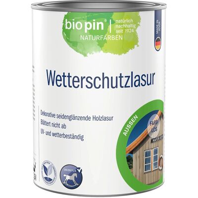 Biopin Wetterschutzlasur Farblos 2,5, Biopin Wetterschutzlasur Farblos 2,5,
