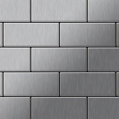 ALLOY Mosaik Fliese Massiv Metall Edelstahl Marine Gebürstet Grau 1,6mm Subway-s-s-mb 1 Paket mit 50 Matten 0,58 m2 Grau ALLOY Mosaik Fliese Massiv Metall Edelstahl Marine Gebürstet Grau 1,6mm Subway-s-s-mb 1 Paket mit 50 Matten 0,58 m2 Grau
