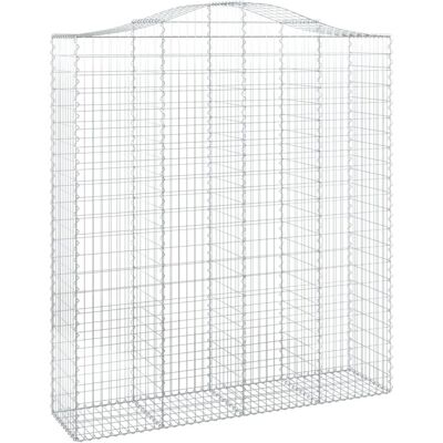 vidaXL Verzinkte Eisen Arc Gabionen Körbe - 12 Stk - 200x50x220/240cm vidaXL Verzinkte Eisen Arc Gabionen Körbe - 12 Stk - 200x50x220/240cm
