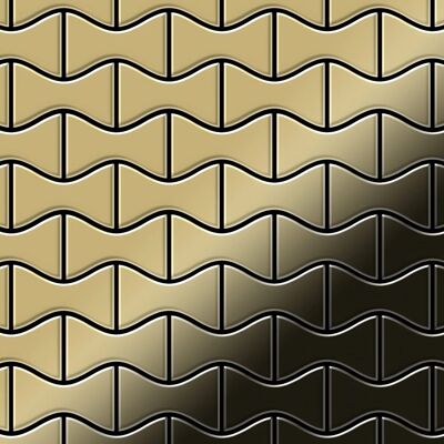 ALLOY Mosaik Fliese Massiv Metall Titan Hochglänzend Gold 1,6mm Stark Kismet-ti-gm 1 Paket mit 10 Matten 0,86 m2 Gold ALLOY Mosaik Fliese Massiv Metall Titan Hochglänzend Gold 1,6mm Stark Kismet-ti-gm 1 Paket mit 10 Matten 0,86 m2 Gold