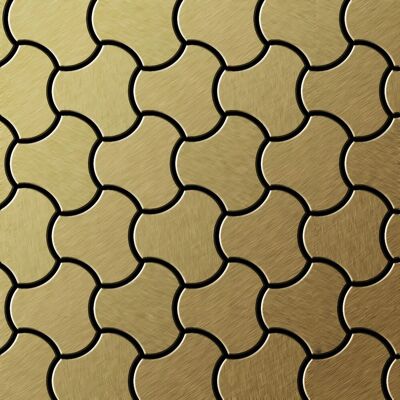 ALLOY Mosaik Fliese Massiv Metall Titan Gebürstet Gold 1,6mm Stark Ubiquity-ti-gb 1 Paket mit 10 Matten 0,75 m2 Gold ALLOY Mosaik Fliese Massiv Metall Titan Gebürstet Gold 1,6mm Stark Ubiquity-ti-gb 1 Paket mit 10 Matten 0,75 m2 Gold